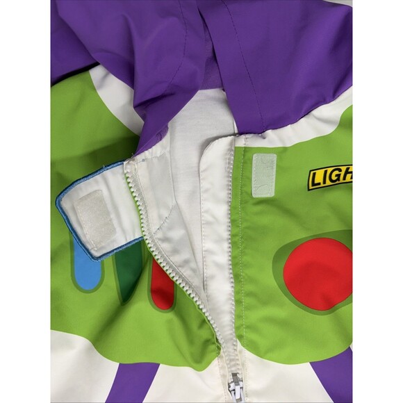 Buzz Lightyear Jacket Kids 5/6 Space Ranger Zip Hooded Costume Jet Pack Laser - Picture 8 of 8